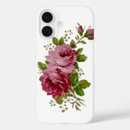 Vintage-Kohlrose-Eleganz-Handyhülle iPhone 16 Hülle