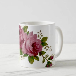 Vintage-Kohlrose-Eleganz Kaffeetasse