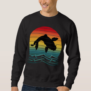 Vintage-Koi-Fisch-Sonnenuntergangs-Szene Sweatshirt