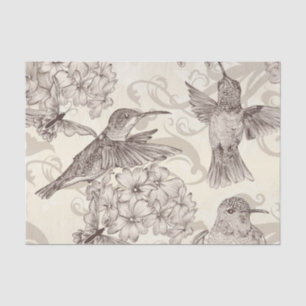 Vintage Kolibri-Decoupage Seidenpapier