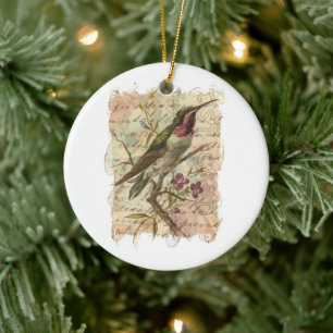 Vintage Kolibri Keramikornament