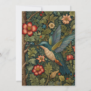 Vintage Kolibri-Kunstmalerei Einladung