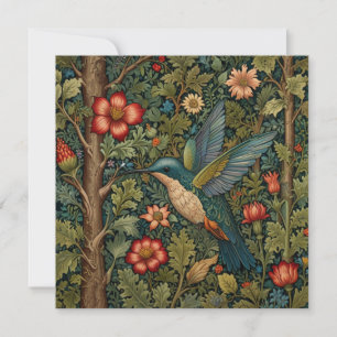 Vintage Kolibri-Kunstmalerei Einladung