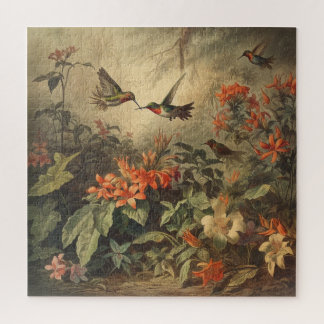 Vintage Kolibris und Blume