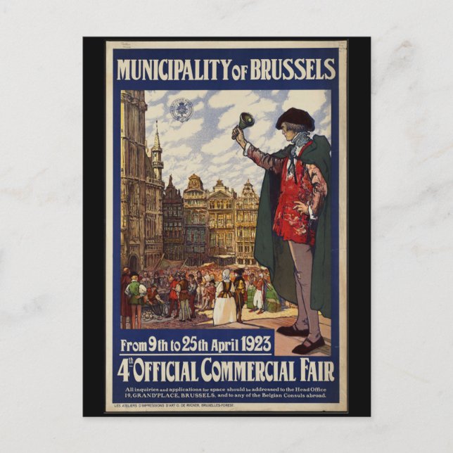 Vintage Kommerzielle Messe Brüssel Postkarte (Vorderseite)