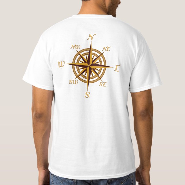 Vintage Kompass-Rose T-Shirt (Rückseite)