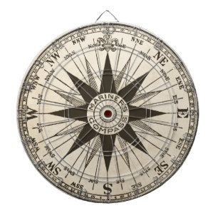 Vintage Kompassrose Dartscheibe