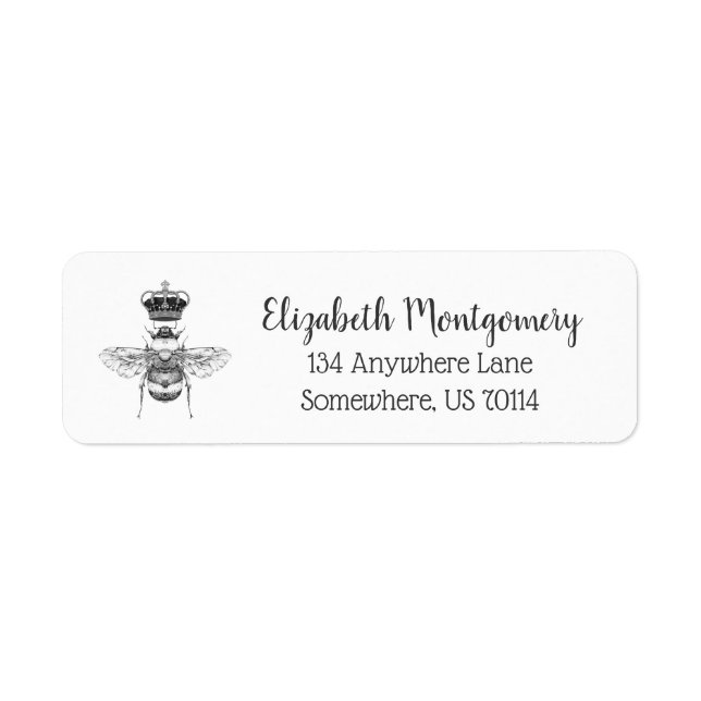 Vintage Königin Bee & Crown | PERSONALISIERT (Vorne)