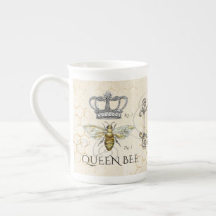 Vintage Königin-Bier-Königskronen-Monogramm Prozellantasse
