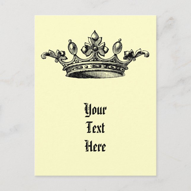 Vintage königliche Krone Postkarte (Vorderseite)