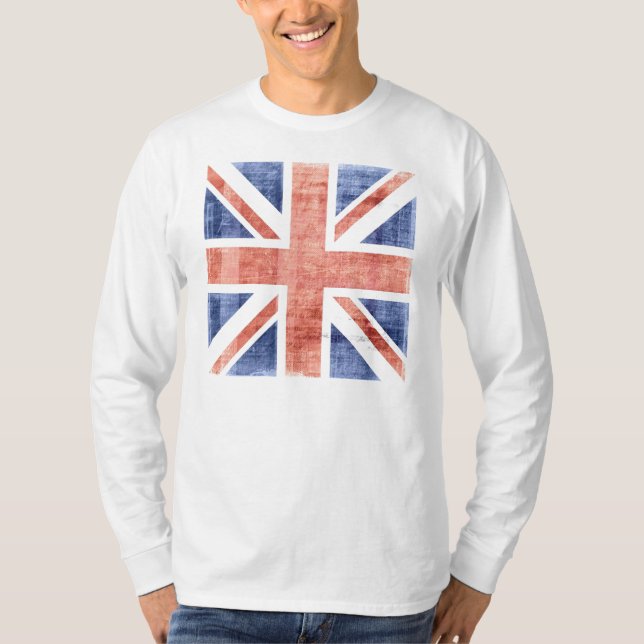 Vintage Königreich-Flagge 2 T-Shirt (Vorderseite)