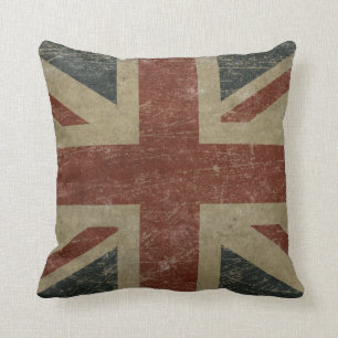Vintage Königreich-Flagge Kissen