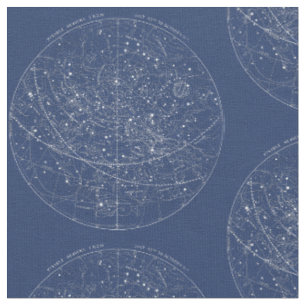 Vintage Konstellations-Karte (Marine) Stoff