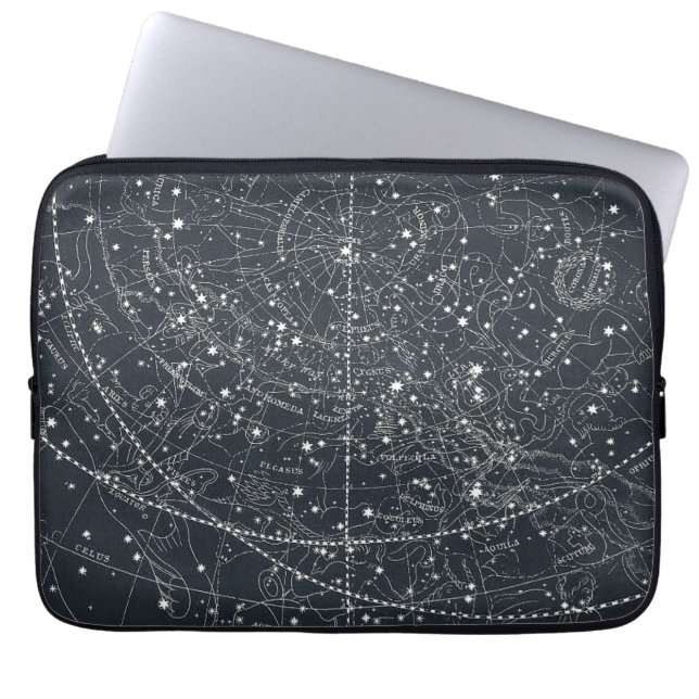 Vintage Konstellationskarte Laptopschutzhülle (Vorderseite)