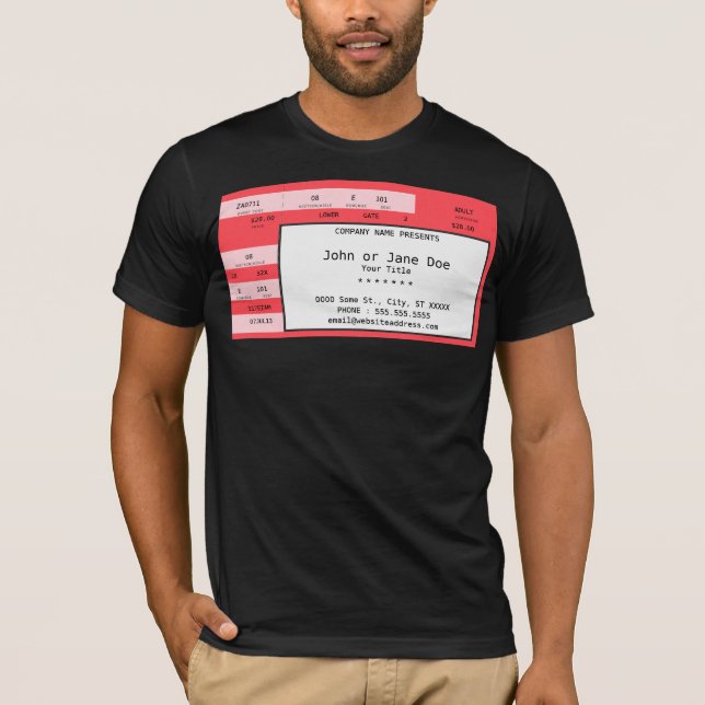 Vintage Konzertkarte T-Shirt (Vorderseite)