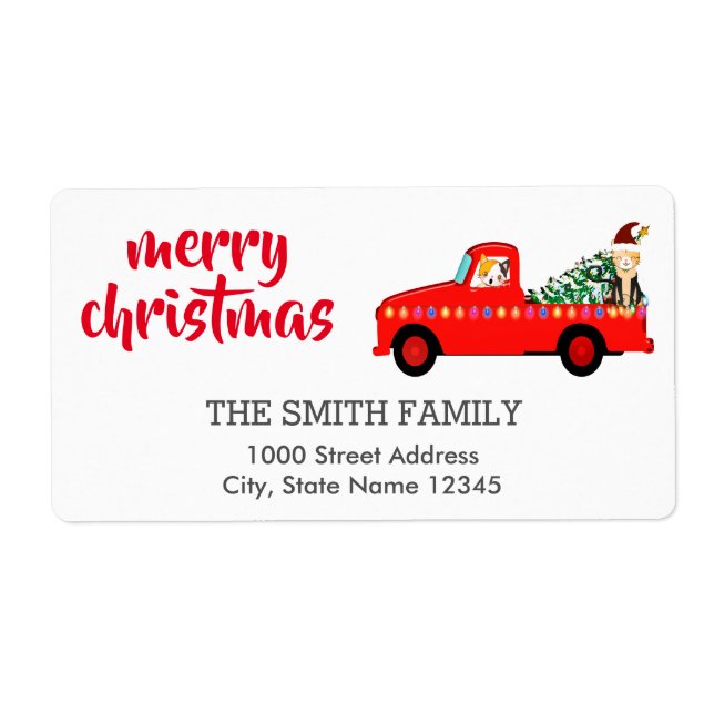 Vintage Koordinierung der Weihnachtsanschrift (Vorne)