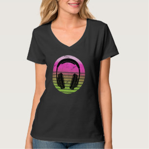 Vintage Kopfhörer Musik Rap Musiker Rapper Angesag T-Shirt