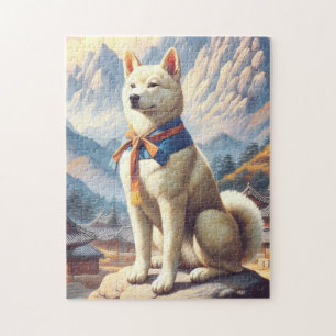 Vintage koreanische Jindo-Illustration