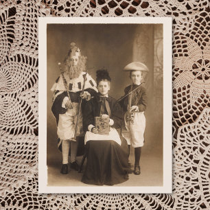 Vintage-Kostenparty-Postkarte Einladungspostkarte