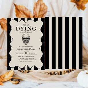 Vintage Kostüme Cocktails Halloween-Party Einladung