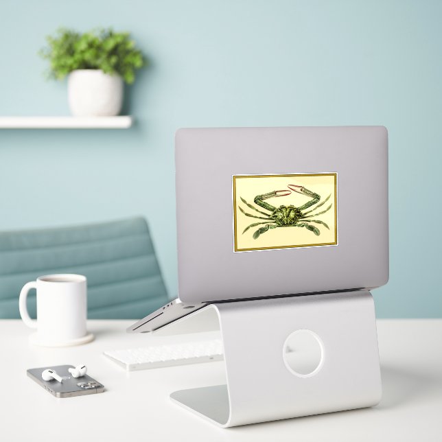Vintage Krabbe Aufkleber (Laptop auf Schreibtisch)