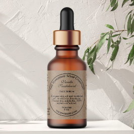 Vintage Kraft Paper Style Dropper Bottle Label Adressaufkleber