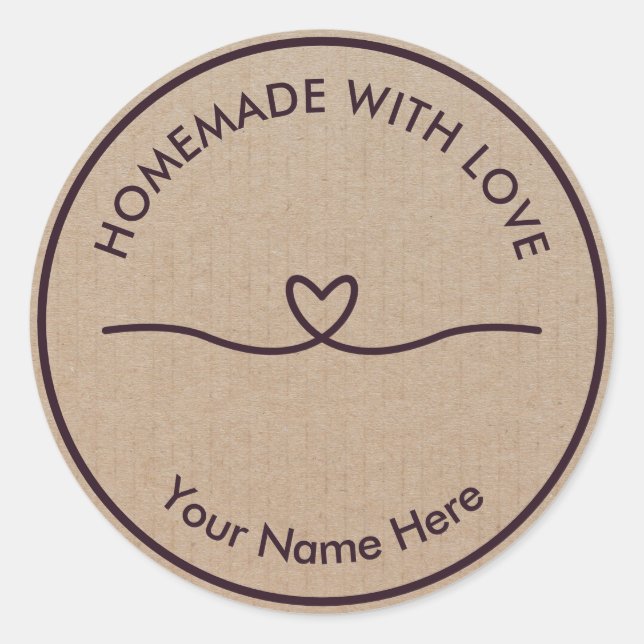 Vintage Kraft Papier Stickers Scrapbook Geschenket (Vorderseite)