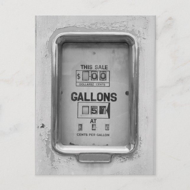 Vintage Kraftstoffpumpe / Schläuche - Postkarte (Vorderseite)