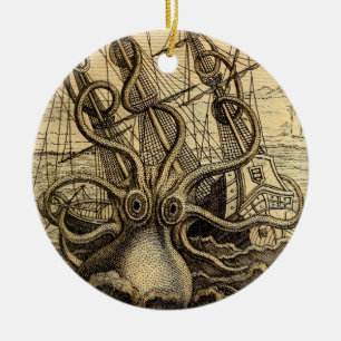 Vintage Kraken Keramik Ornament