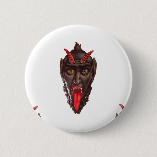 vintage Krampus Button (Vorderseite)