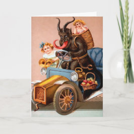 Vintage Krampus-Urlaubskarte Feiertagskarte