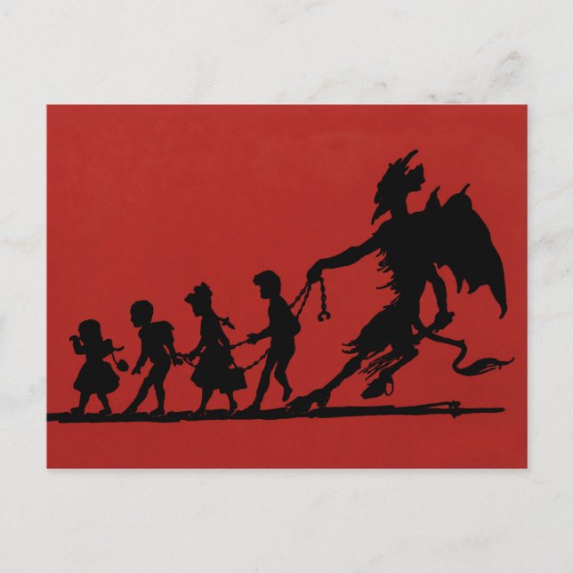 Vintage Krampuspostkarte Postkarte (Vorderseite)