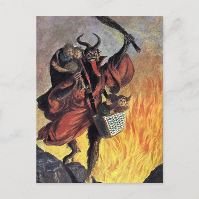 Vintage Krampuspostkarte Postkarte (Vorderseite)