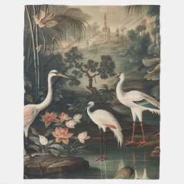 Vintage Krane und Paläste in den Tropen Fleecedecke