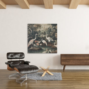 Vintage Krane und Paläste in den Tropen Poster