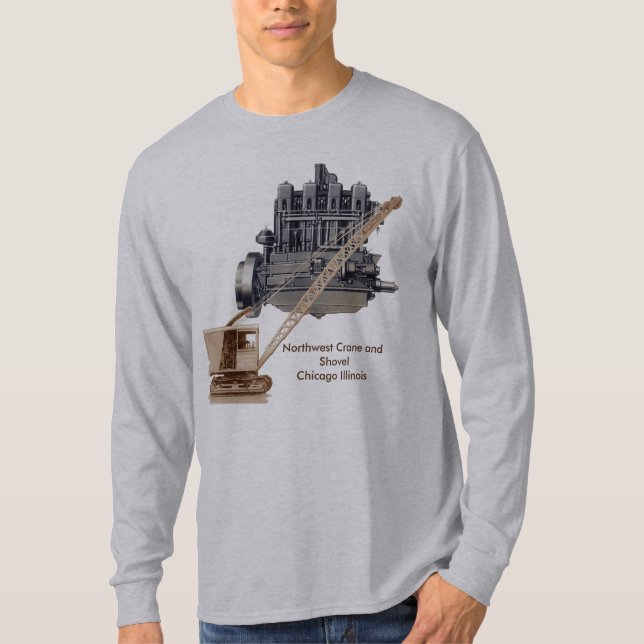 Vintage Krane- und Schotterausrüstung T-Shirt (Vorderseite)