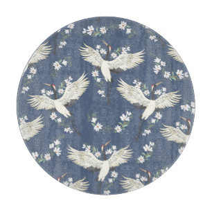Vintage Kranich: Flugmuster Vogel Schneidebrett