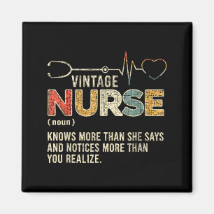 Vintage-Krankenschwester-Definition Medizinischer  Magnet