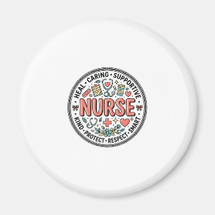 Vintage-Krankenschwester-Schätzung Blumen-Medizin- Magnet