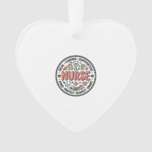 Vintage-Krankenschwester-Schätzung Blumen-Medizin- Ornament