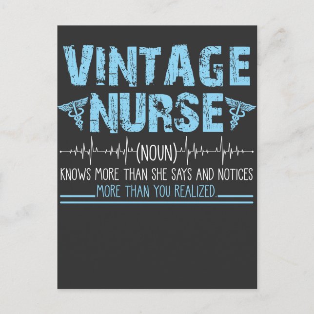 Vintage Krankenversicherung Definition Witziger Pf Postkarte (Vorderseite)