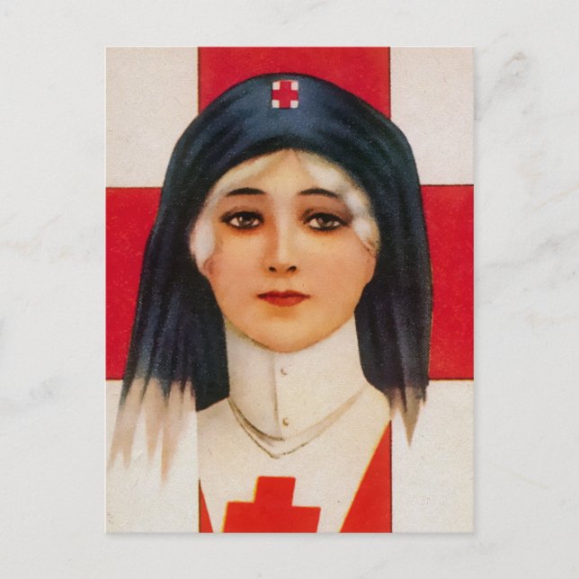 Vintage Krankenversicherung Postkarte (Vorderseite)