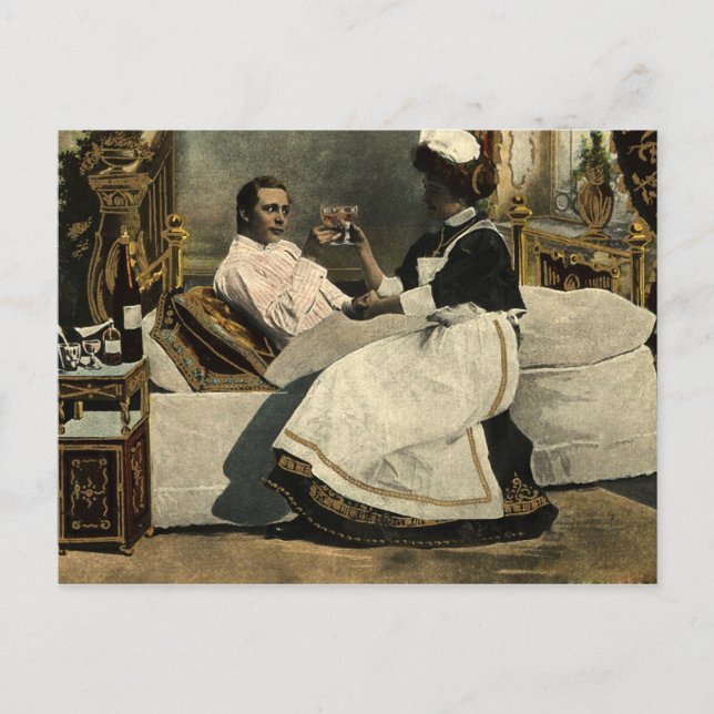 Vintage Krankenversicherung Postkarte (Vorderseite)