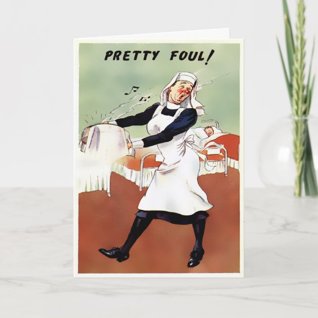 Vintage Krankenversicherungskarte Feiertagskarte (Vorderseite)
