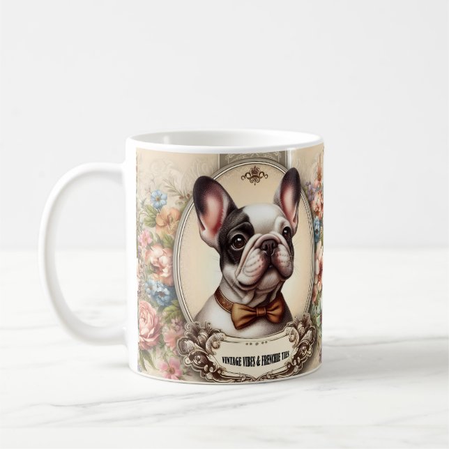 Vintage Krawatte Vibes & Frenchie Kaffeetasse (Links)