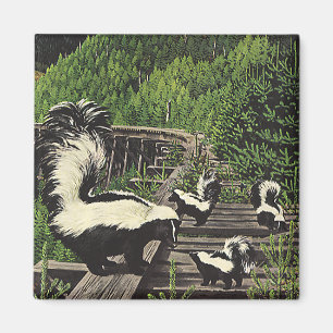 Vintage Kreaturen, Wildtiere und Waldtiere Magnet
