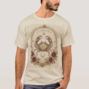Vintage-Krebs-Zodiak-Krebs-Kunst T-Shirt