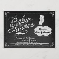 Vintage-Kreide-Baby-Shower-Schiefertafel-Einladung