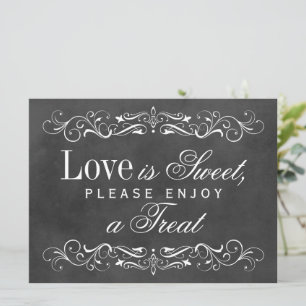 Vintage-Kreidetafel-Rocken-Liebe-ist-süß-Schild Einladung