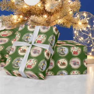 Vintage-Kreis-Ornamente  Geschenkpapier